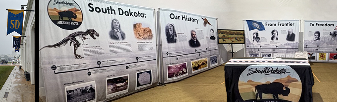 Photo of South Dakota's exhibit at the Great American State Fair.