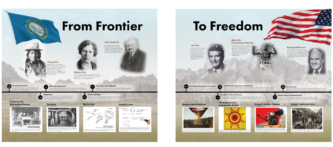 Image of the second wall panel of the South Dakota's exhibit at the Great American State Fair.